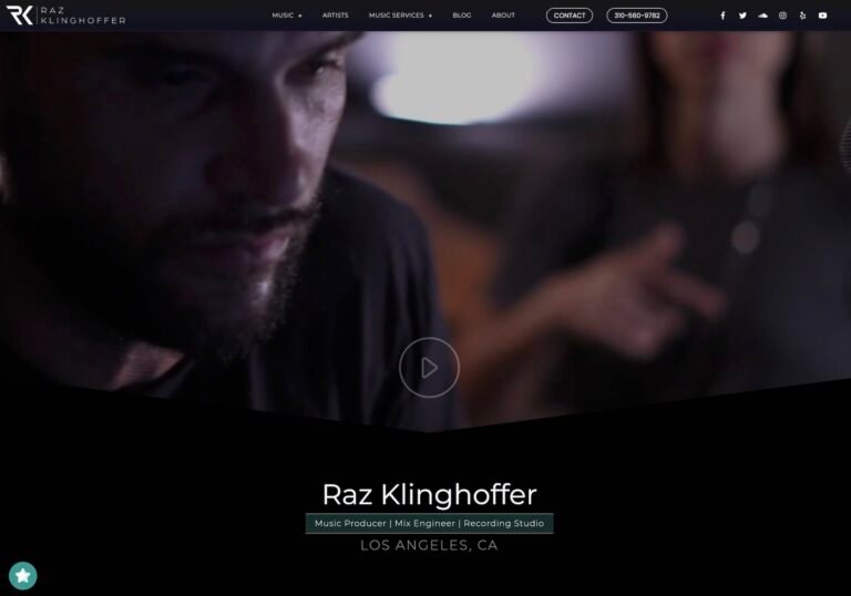 Raz klinghoffer music producer featured image douglas smolens portfolio | Portfolio | Douglas Smolens Web Design & SEO